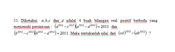 Diketahui A,b,c Dan D Adalah 4 Buah Bilangan Real Positif | Diskusi PR ...